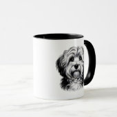 Zeichnend Havanese Hund Tasse (VorderseiteRechts)
