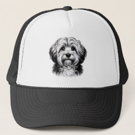 Zeichnend Havanese Hund Truckerkappe