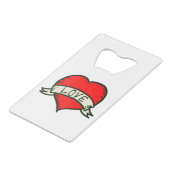 Zeichnend Herzform Geldbeutel Flaschenöffner (Vorderseite Schrägansicht)