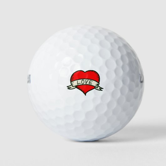 Zeichnend Herzform Golfball (Vorderseite)