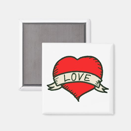 Zeichnend Herzform Magnet (Vorderseite/Rückseite)