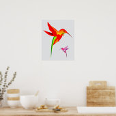 Zeichnend Hummingbird Poster (Küche)