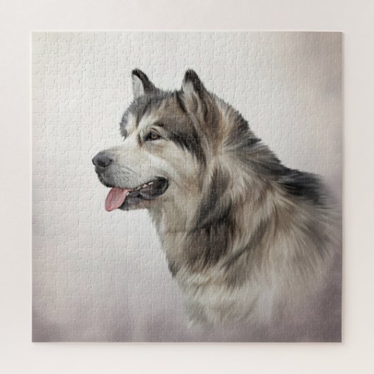 Zeichnend Hund Alaskan Malamute Puzzle (Vertikal)