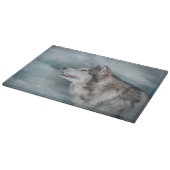 Zeichnend Hund Alaskan Malamute Schneidebrett (Ecke)