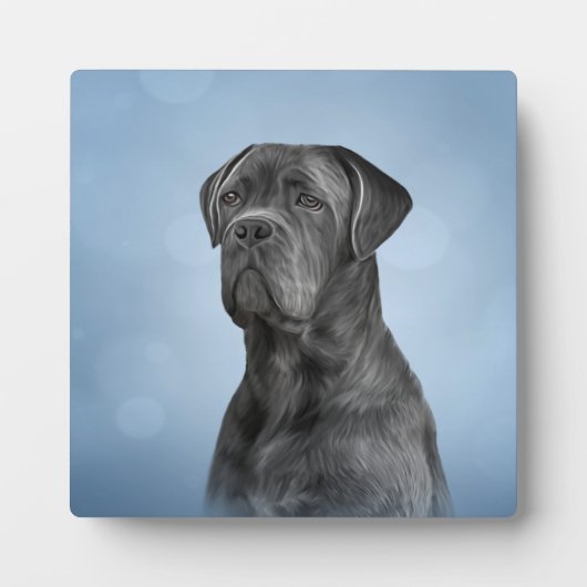 Zeichnend Hund Cane Corso - Italienischer Mastiff Fotoplatte (Vorderseite)