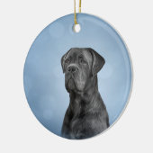 Zeichnend Hund Cane Corso - Italienischer Mastiff Keramik Ornament (Links)