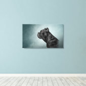 Zeichnend Hund Cane Corso - Italienischer Mastiff Leinwanddruck (Insitu (Holzboden))