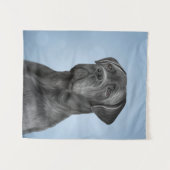 Zeichnend Hund Cane Corso - Italienischer Mastiff Wandteppich (Vorderseite (Horizontal))