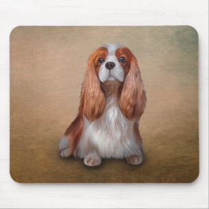 Zeichnend Hund Cavalier King Charles Spaniel Mousepad