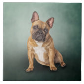 Zeichnend Hund Fliese (Vorderseite)