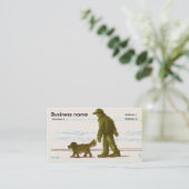 Zeichnend Hund laufen Visitenkarte (Stehend Vorderseite)