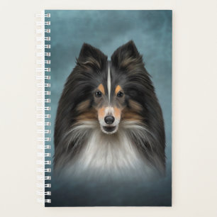 Zeichnend Hund Shetland Sheepdog, Sheltie Planer