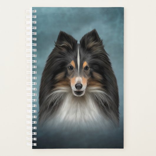 Zeichnend Hund Shetland Sheepdog, Sheltie Planer (Vorderseite)