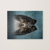 Zeichnend Hund Shetland Sheepdog, Sheltie Puzzle (Horizontal)