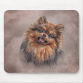 Zeichnend Hund Spitz Spitz Mousepad (Vorne)