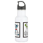 Zeichnend Hund Trinkflasche (Rückseite)