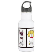 Zeichnend Hund Trinkflasche (Vorderseite)