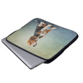 Zeichnend Hunde-Beagle Laptopschutzhülle (Vorne Knopf)