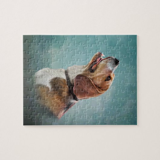Zeichnend Hunde-Beagle Puzzle (Horizontal)