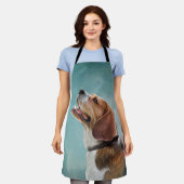 Zeichnend Hunde-Beagle Schürze (Getragen)