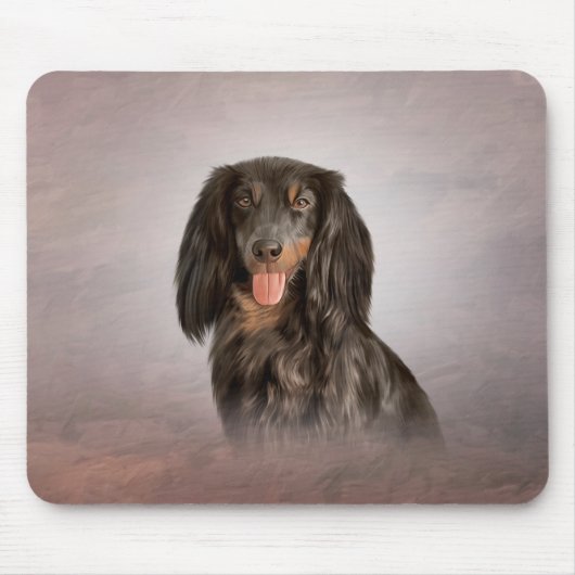 Zeichnend Hunde Dackel Mousepad (Vorne)