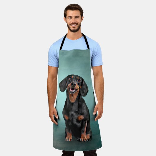 Zeichnend Hunde Dackel Schürze (Getragen)