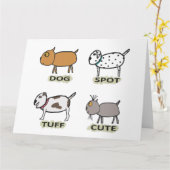 Zeichnend Hunde Karte (Gelbe Blume)