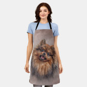 Zeichnend Hunde Spitz Spitz Fleece Blanket Schürze (Getragen)