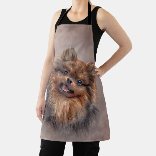 Zeichnend Hunde Spitz Spitz Fleece Blanket Schürze (InSitu)