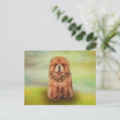 Zeichnend Hundebucht Postkarte (Stehend Vorderseite)