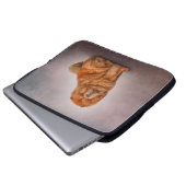 Zeichnend Hundehau Laptopschutzhülle (Vorne Knopf)