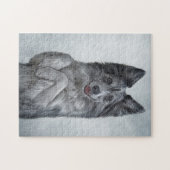 Zeichnend Hunderasse Border Collie Puzzle (Horizontal)