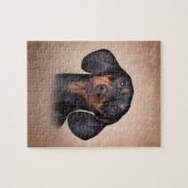 Zeichnend Hunderasse Dackel Puzzle (Horizontal)