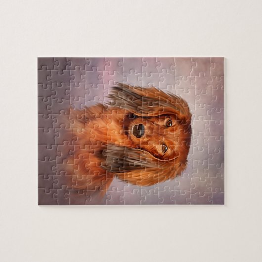 Zeichnend Hunderasse Dackel Puzzle (Horizontal)