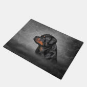 Zeichnend Hunderottweiler Fußmatte (Schrägansicht)