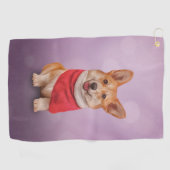 Zeichnend Hundezucht Walisischer Corgi Golfhandtuch (Horizontal)