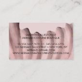 Zeichnend Illustrationsmaid für Schwanz in Rosa Visitenkarte (Rückseite)