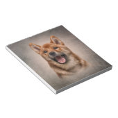 Zeichnend japanischer Shiba Inu Hund Notizblock (angewinkelt)