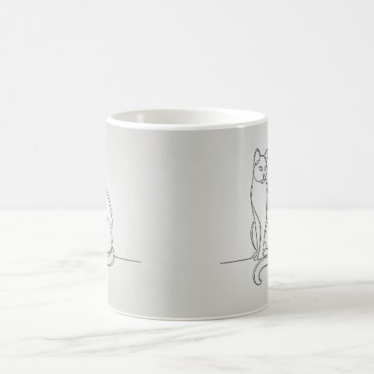 zeichnend Katze Kaffeetasse (Mittel)