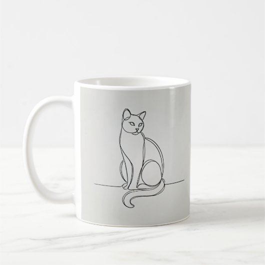 zeichnend Katze Kaffeetasse (Links)
