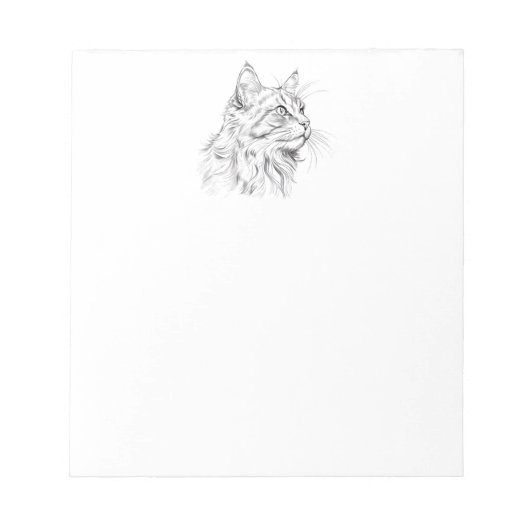 Zeichnend Katze Notizblock (Vorderseite)