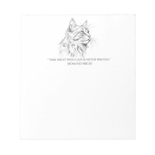 Zeichnend Katze Notizblock (Vorderseite)