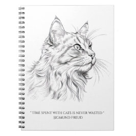 Zeichnend Katze Notizblock