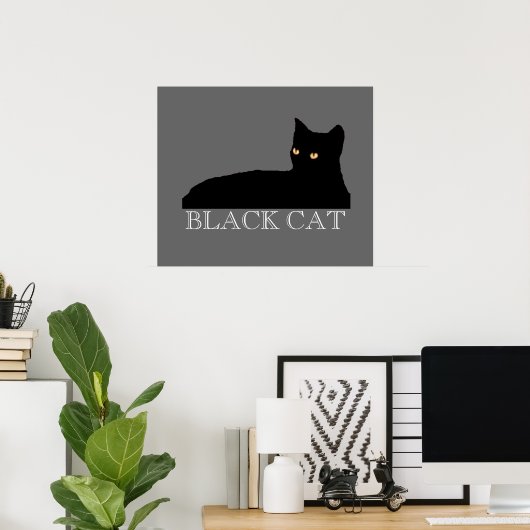 zeichnend Katze Poster (Heimbüro)