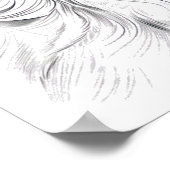 Zeichnend Katze Poster (Ecke)