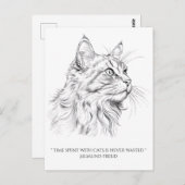 Zeichnend Katze Postkarte (Vorne/Hinten)