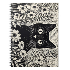 Zeichnend Katzenmuster Notizblock