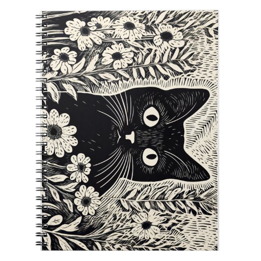 Zeichnend Katzenmuster Notizblock (Vorderseite)