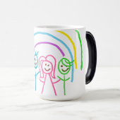 Zeichnend Kids-Artwork in Morphing hochladen Verwandlungstasse (VorderseiteRechts)