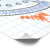 Zeichnend Kinder, Raum, Außerirdischen, Universum, Poster (Ecke)